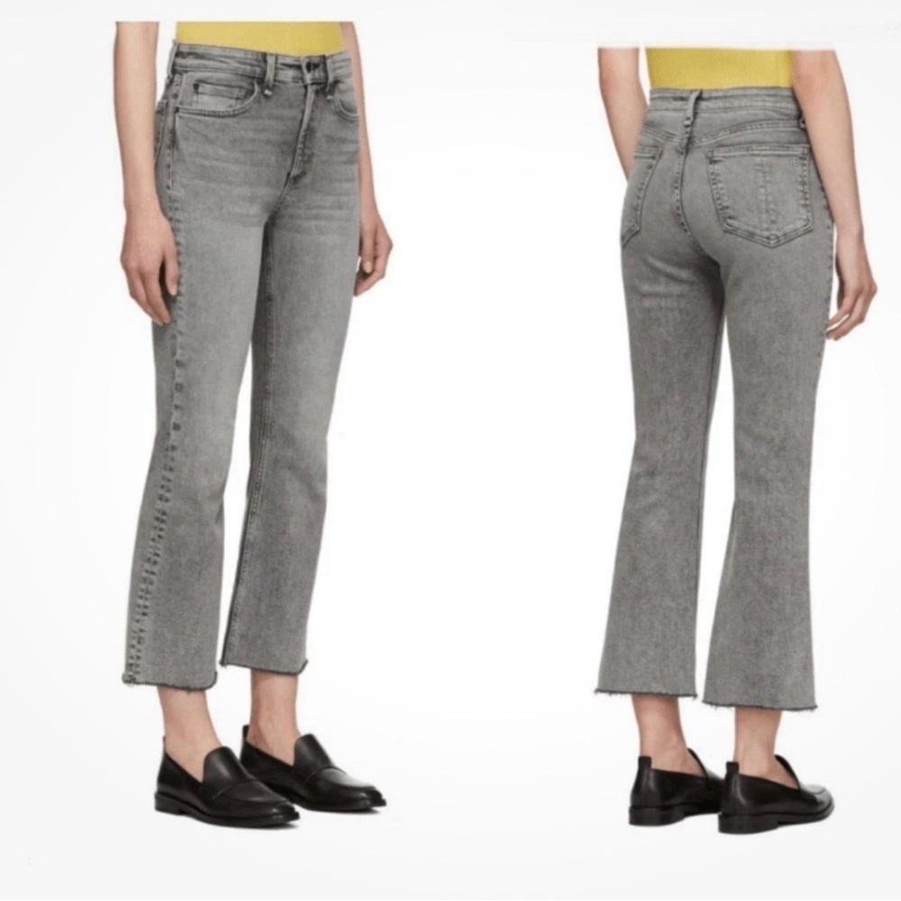 Rag & Bone Cropped Gray Jeans